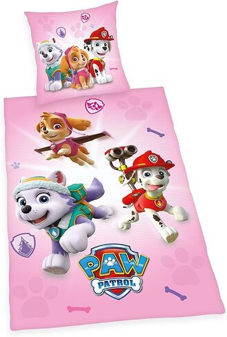 Paw Patrol Bed Linen, Cotton, Pink, 200 x 135 x 0.2 cm in Kuwait