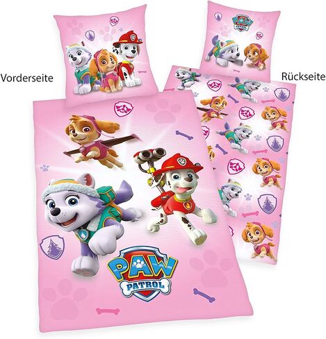 Paw Patrol Bed Linen, Cotton, Pink, 200 x 135 x 0.2 cm in Kuwait