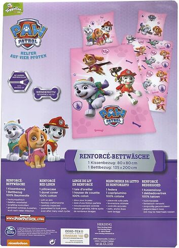 Paw Patrol Bed Linen, Cotton, Pink, 200 x 135 x 0.2 cm in Kuwait