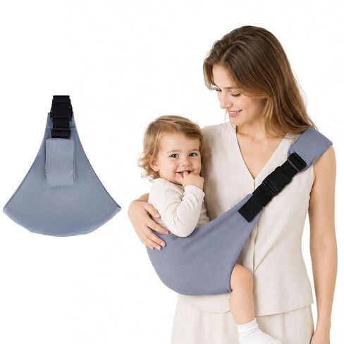 Baby Sling Carrier for Toddler, Adjustable Toddler Carrier for Babies, Ergonomic Toddler Sling with Wide Shoulder Strap, Lightweight Portable Carrier for Travel (Black Houndstooth) in Kuwait