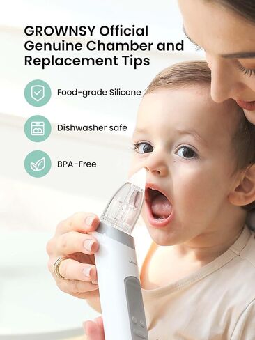 GROWNSY Official Upgraded Larger Suction Chamber and 3Pcs Silicone Tips for GROWNSY Nasal Aspirator, Nose Sucker Replacement Kit in Kuwait