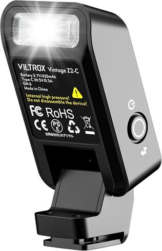 VILTROX Z2 Mini Foldable TTL Camera Flash for Nikon | Compact On-Camera Flash with 60mm Raised Head Design, 28mm Wide Coverage, 10Ws Output in Kuwait