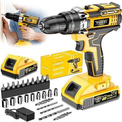 lithium-ion drill set battery and fast charging (Upgrade battery * 2+toolbox) in Kuwait