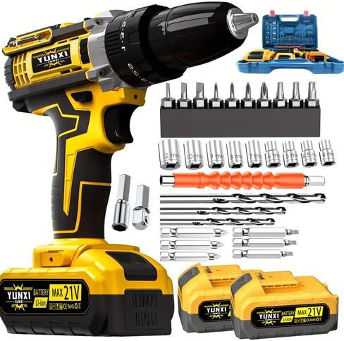 lithium-ion drill set battery and fast charging (Upgrade battery * 2+toolbox) in Saudi Arabia