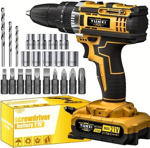 lithium-ion drill set battery and fast charging (Upgrade battery * 2+toolbox) in Saudi Arabia