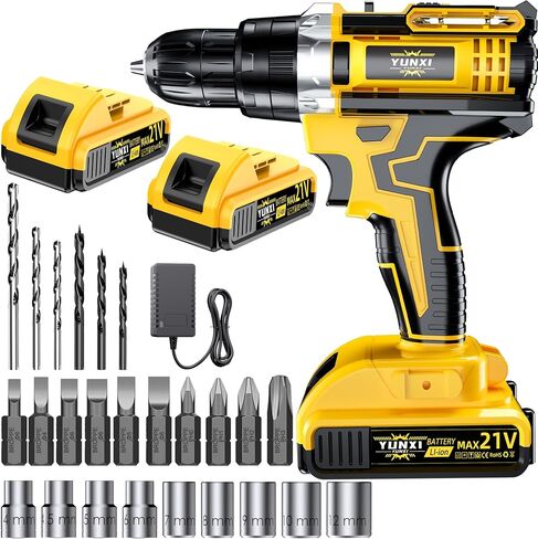 lithium-ion drill set battery and fast charging (Upgrade battery * 2+toolbox) in Saudi Arabia