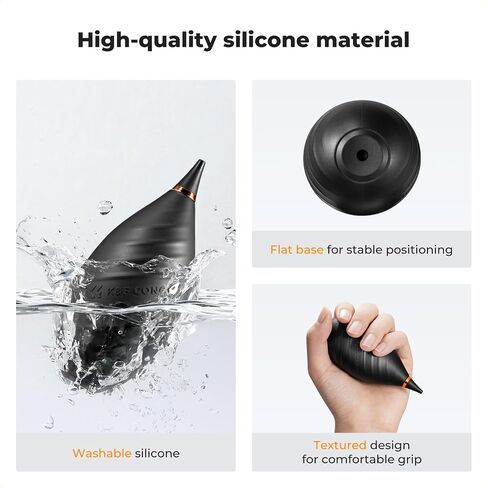 K&F Concept Soft Tip Camera Air Blower, Compact Size for Multiple Devices | Strong Airflow,Safe Silicone,Portable,Anti-scratch,for Digital, DSLR, Camera Lenses,Sensitive Electronics and Keyboards ,MB04 in Kuwait