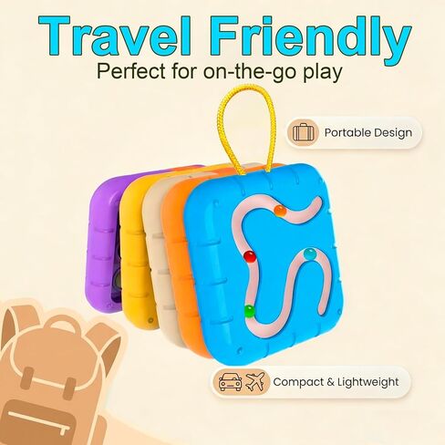 Busy Board Montessori Toys for 1 Year Old Boy Girl, Baby Plane Travel & Road Trip Essential, Sensory Learning Toys for Toddlers 1-3, Birthday Gifts for 1 2 Year Old Boys Girls in Kuwait