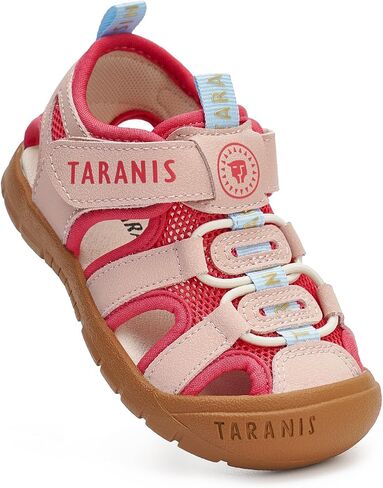 TARANIS Toddler Boys Girls Closed Toe Sandals Summer Breathable Mesh Outdoor Shoes Kids Hook and Loop Beach Water Shoes in Kuwait
