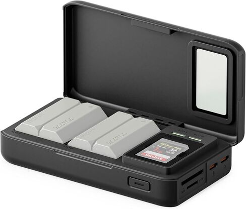 Tilta All-In-One Recharge Companion for NP-FZ100 | FX3, FX30, FX2, ZV-E1, FX30B, A7S III, A7 IV Battery Charger & Power Bank | 30W PD QC Fast Charging | SD TF Card Slot 312MB/s | 18W PD Output - Black in Kuwait