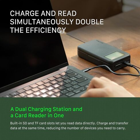 Tilta All-In-One Recharge Companion for NP-FZ100 | FX3, FX30, FX2, ZV-E1, FX30B, A7S III, A7 IV Battery Charger & Power Bank | 30W PD QC Fast Charging | SD TF Card Slot 312MB/s | 18W PD Output - Black in Kuwait