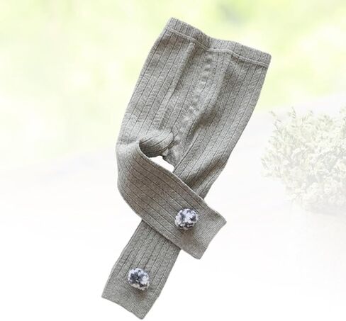 HANABASS Cotton Thickening Leggings for 1-2 Years Old, Warm Stretch Bottoming Pants with Comfortable Touch and Delicate Texture, for Autumn and Winter Grey in Kuwait