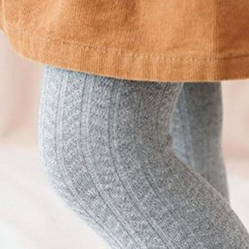 HANABASS Cotton Thickening Leggings for 1-2 Years Old, Warm Stretch Bottoming Pants with Comfortable Touch and Delicate Texture, for Autumn and Winter Grey in Kuwait