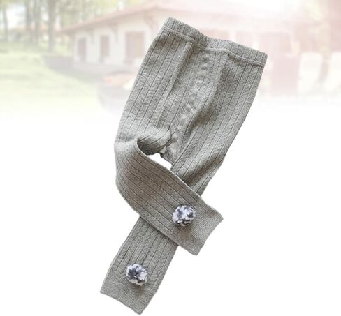 HANABASS Cotton Thickening Leggings for 1-2 Years Old, Warm Stretch Bottoming Pants with Comfortable Touch and Delicate Texture, for Autumn and Winter Grey in Kuwait