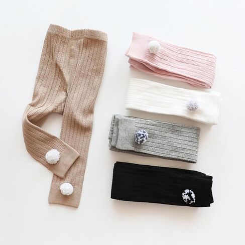 HANABASS Cotton Thickening Leggings for 1-2 Years Old, Warm Stretch Bottoming Pants with Comfortable Touch and Delicate Texture, for Autumn and Winter Grey in Kuwait