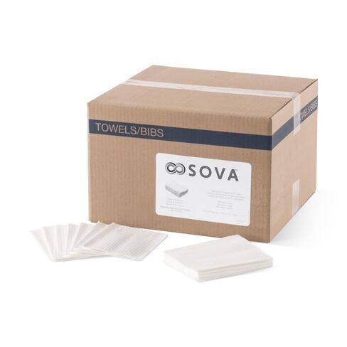 Sova Sanitary Changing Station Liners, 2-Ply Disposable Paper Liners for Baby Changing Table, Doctor's Offices, Care Centers, Non-Waterproof, White (500 Pack) in Kuwait