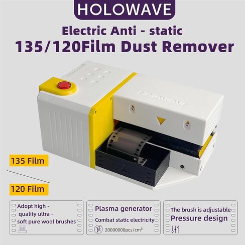 Anti-Static Film Dust Remover Brush for 35mm & 120 Film, Electric Film Cleaner for Negatives in Kuwait
