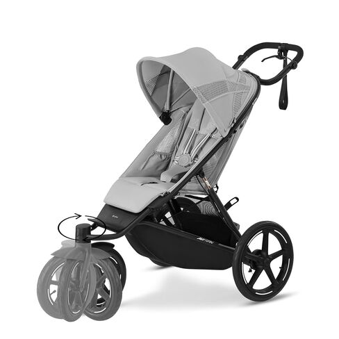 Avi Spin Jogging Stroller - Fog Grey in Kuwait