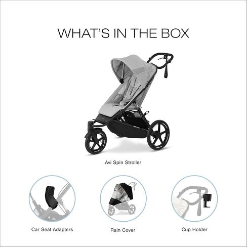 Avi Spin Jogging Stroller - Fog Grey in Kuwait