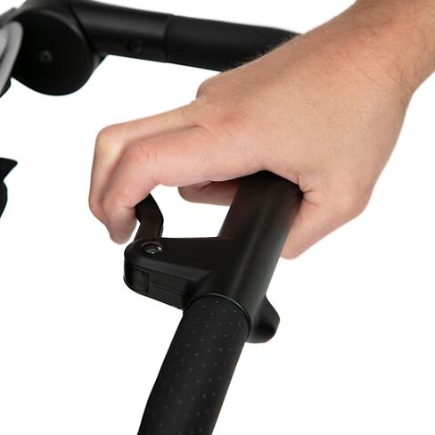 Delta Children - Jeep PowerGlyde Pro Jogging Stroller - 1-Step Back Brake & Hand Deceleration Disc Brakes for Speed Control - 1 Hand Fold, Soft Gray in Kuwait