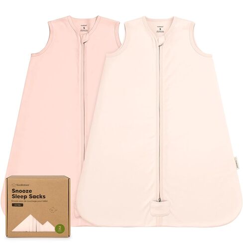 2pk Baby Sleep Sacks, Zipper Wearable Blanket, 100% Cotton (BumbleBear, M) | Soft 100% Organic Cotton 0.5TOG, Lightweight Toddler Sleeping Sack 6-12 months, Easy to Wear Newborn Transition Swaddles Sack in Kuwait