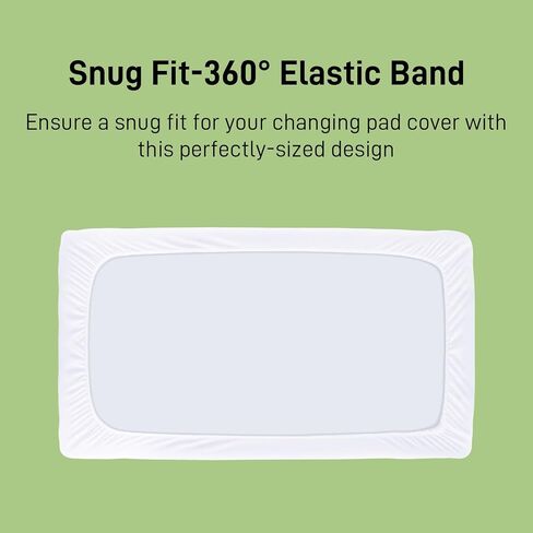 Waterproof Changing Pad Cover 2 Pack, Quilted Viscose Fitted Diaper Chang Table Cover, Soft Changing Pad Sheets for Girls Boys, Ultra Soft & Breathable, White | Breathable Viscose, Changing Pad Sheets for Girls Boys, Ultra Soft, White in Kuwait