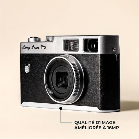 Camp Snap Classic 16MP Instant Camera, Xenon Flash, 4 Customizable Filters, Screenless Camera, 4GB Memory, USB-C Rechargeable Battery, Digital Camera, Compact and Durable in Kuwait