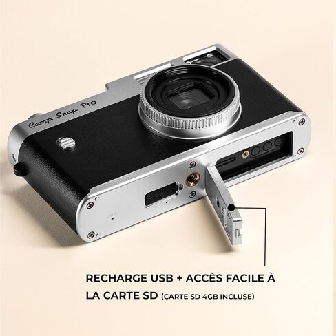 Camp Snap Classic 16MP Instant Camera, Xenon Flash, 4 Customizable Filters, Screenless Camera, 4GB Memory, USB-C Rechargeable Battery, Digital Camera, Compact and Durable in Kuwait