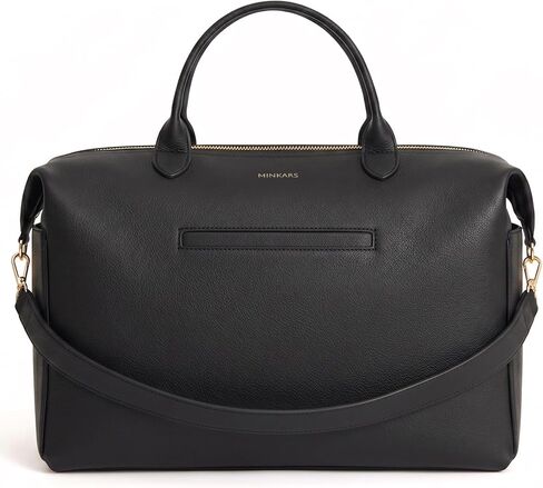 MINKARS Modern Diaper Bag - Convertible Tote to Backpack - Microfiber Vegan Leather Hospital Bag for Parents in Kuwait