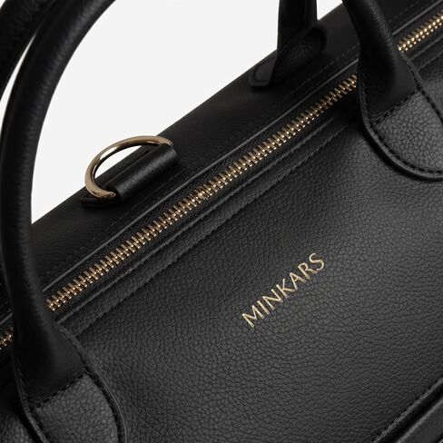 MINKARS Modern Diaper Bag - Convertible Tote to Backpack - Microfiber Vegan Leather Hospital Bag for Parents in Kuwait