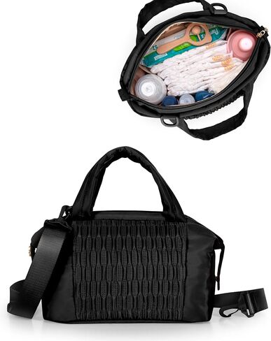 Marscamd Small Crossbody Diaper Bag Tote with 2 Bottle Pockets, Lightweight Baby Bag for Girl & Boy with Shoulder Strap in Kuwait