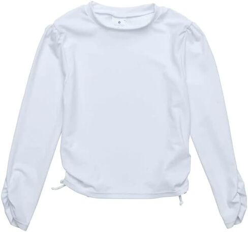 Snapper Rock Girls' Rouched Long Sleeve Rashguard Top (Toddler/Little Kids/Big Kids) in Kuwait