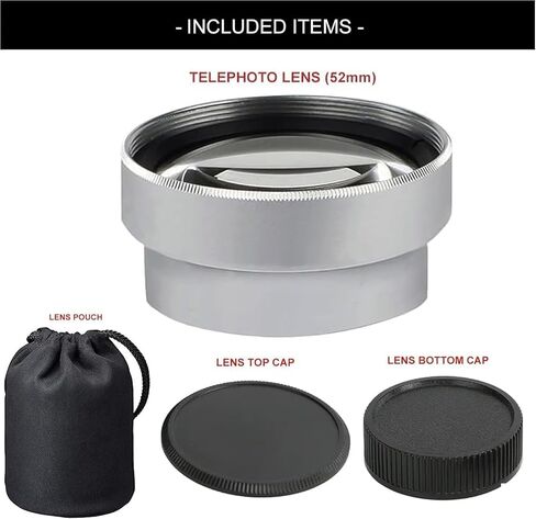 2.0X Telephoto Conversion Lens Compatible with Kodak PIXPRO AZ521, AZ522, AZ525, AZ526, AZ527, AZ528, AZ652, and AZ653 Digital Cameras. in Kuwait