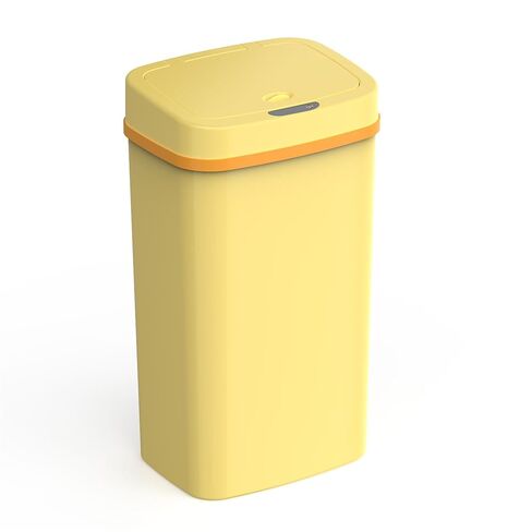 Touchless Motion Sensor Smart Trash Can Handsfree Wave Open Soft Close Low Noise Bathroom Bedroom Dual Seal Removable Inner Lid Odorless Storage Auto Shut Battery Operated Plastic For Home (Teal Blue) in Kuwait