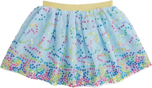 Mud Pie Toddler Girl Blue Confetti Sequin Tutu in Kuwait