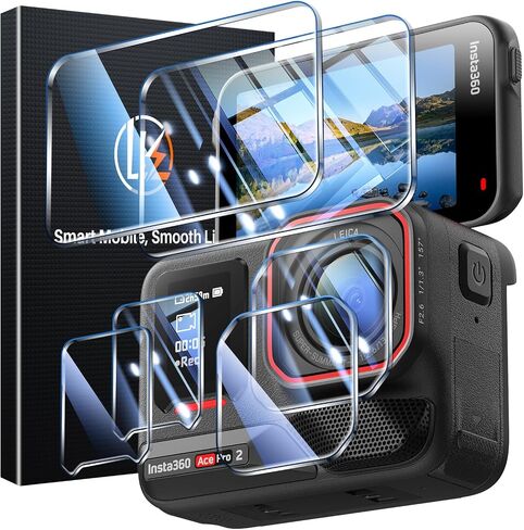 LK 2+2+2 Pack Screen Protector for Insta 360 Ace Pro 2+Lens Protector in Kuwait