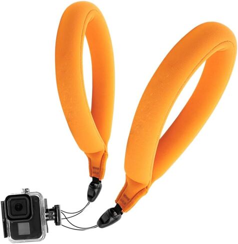 2Pack Waterproof Floating Wrist Strap for Camera & Phone, Camera Float Strap Compatible with GoPro, Insta360, DJI Action Cameras, TG-7, iPhone, Orange in Kuwait