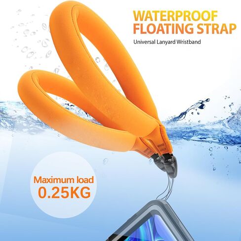2Pack Waterproof Floating Wrist Strap for Camera & Phone, Camera Float Strap Compatible with GoPro, Insta360, DJI Action Cameras, TG-7, iPhone, Orange in Kuwait