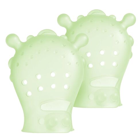 Olababy Silicone Newborn Mittens No Scratch, Mouthing Teething, (Mint) | No Scratch, BPA & Plastic-Free Silicone. Adjustable Strap, 0-6 Months. Eczema-Friendly. Baby Registry & Shower Gifts. in Kuwait