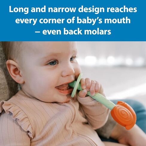 Dr. Brown's Teething Tubes for Babies, Bee and Snail, Massaging Silicone Teether Sticks, BPA Free, 3m+, 2-Pack in Kuwait
