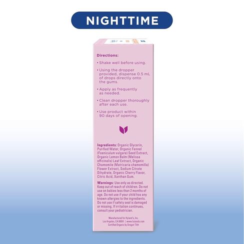 Hyland's Baby Daytime and Nighttime Soothing Tablets and Gel and Drops with Chamomilla, Natural Relief of Oral Discomfort, Irritability, and Swelling, 125 Count in Kuwait