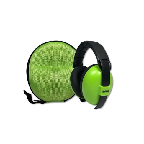 BANZ Baby Earmuffs Infant Hearing Protection Ages 0-2 Years The Best Earmuffs for Babies & Toddlers Industry Leading Noise Reduction Rating Block Noise,Lime,Medium INCLUDES CASE in Kuwait