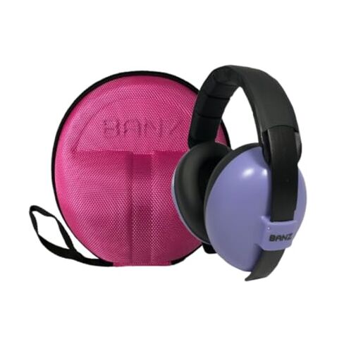 BANZ BabyBanz Earmuffs Infant Hearing Protection–Ages 0-2+ Years–The Best Earmuffs for Babies & Toddlers–Industry Leading Noise Reduction Rating–Soft & Comfortable–Baby Ear Protection INCLUDES CASE in Kuwait
