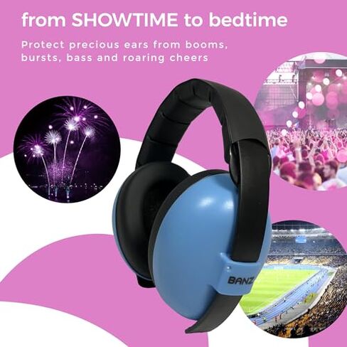 BANZ Baby Earmuffs Infant Hearing Protection – Ages 0-2+ Years–The Best Earmuffs for Babies & Toddlers–Industry Leading Noise Reduction Rating–Soft & Comfortable–Baby Ear Protection INCLUDES CASE in Kuwait