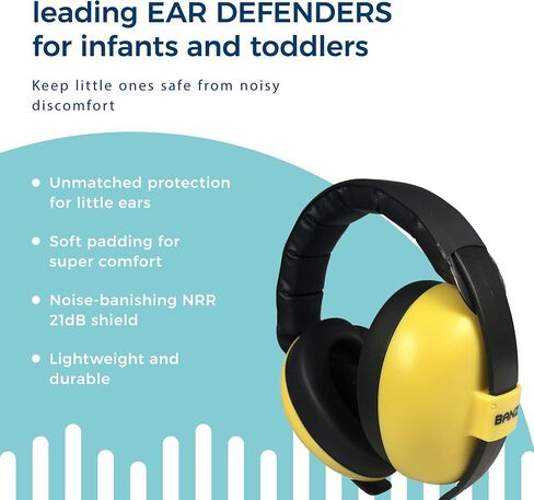 BANZ Bubzee Baby Headphones for Noise Protection - Baby Ear Muffs, Newborn Infant & Toddler, 0 to 36 Months, Adjustable INCLUDES CASE in Kuwait