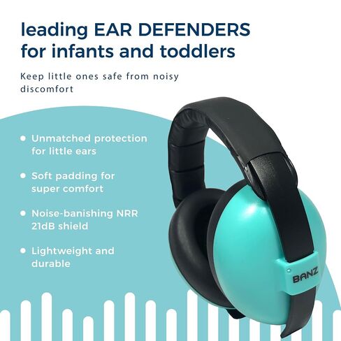 BANZ Bubzee Baby Headphones for Noise Protection - Baby Ear Muffs, Newborn Infant & Toddler, 0 to 36 Months, Adjustable INCLUDES CASE in Kuwait
