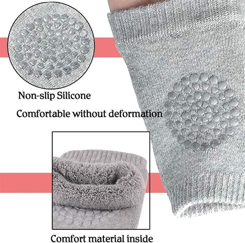 Baby Crawling Anti-Slip Knee Pads, Adjustable Breathable Cotton Baby Toddlers Anti-fall Knee/Elbows Socks Set Unisex, For Babies Infant Toddler Boys And Girls Safety Protector 5 Pairs in Kuwait