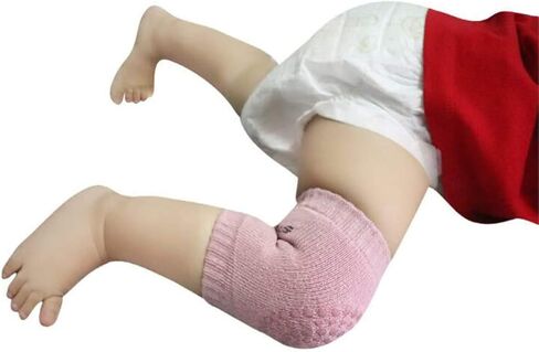 Baby Crawling Anti-Slip Knee Pads, Adjustable Breathable Cotton Baby Toddlers Anti-fall Knee/Elbows Socks Set Unisex, For Babies Infant Toddler Boys And Girls Safety Protector 5 Pairs in Kuwait