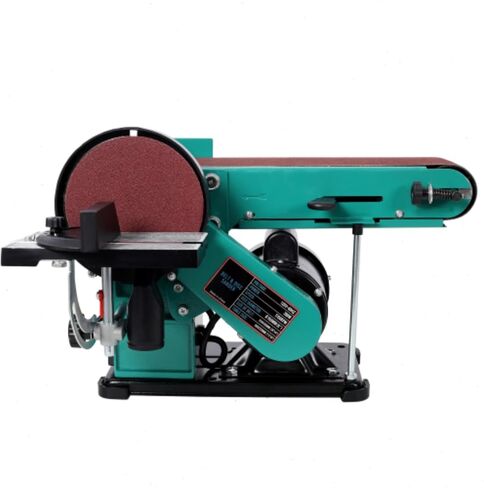 Belt Disc Sander, Benchtop Multifunctional Sander with Sturdy Cast Iron Base, for Woodworking, Metal Polishing, Sharpening Tools and DIY Home Workshop in Kuwait