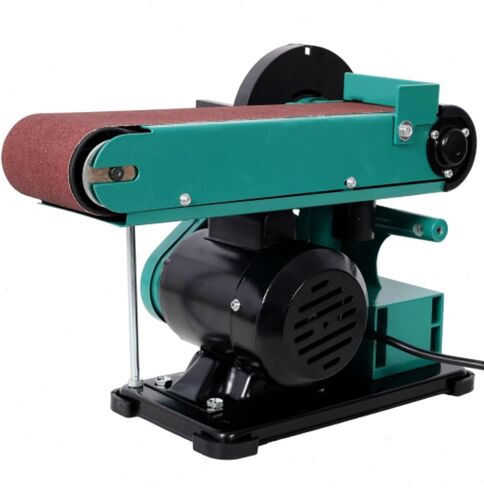Belt Disc Sander, Benchtop Multifunctional Sander with Sturdy Cast Iron Base, for Woodworking, Metal Polishing, Sharpening Tools and DIY Home Workshop in Kuwait
